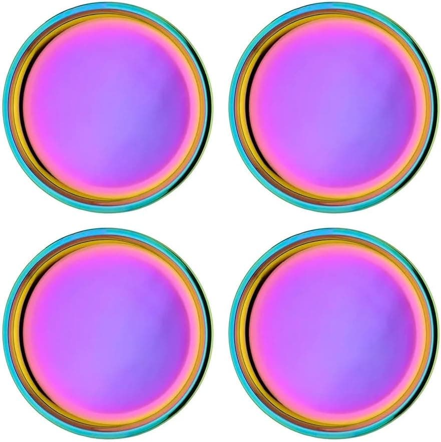 Ahimsa Purposeful Plates — 9" Rainbow, Set of 4