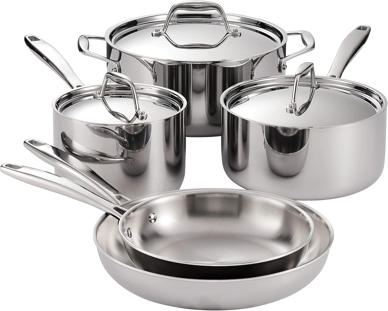 Tramontina Signature Tri-Ply Clad Stainless Steel 8-Piece Cookware Set