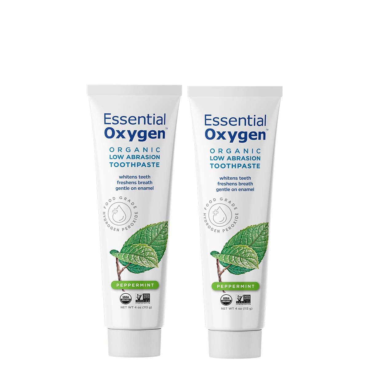 Essential Oxygen BR Certified Organic Toothpaste, Peppermint, 4 oz